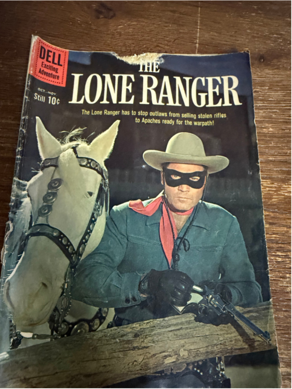 Vintage The Lone Ranger Dell Comic Oct Nov 10 Cent TV Photo Cover Silver